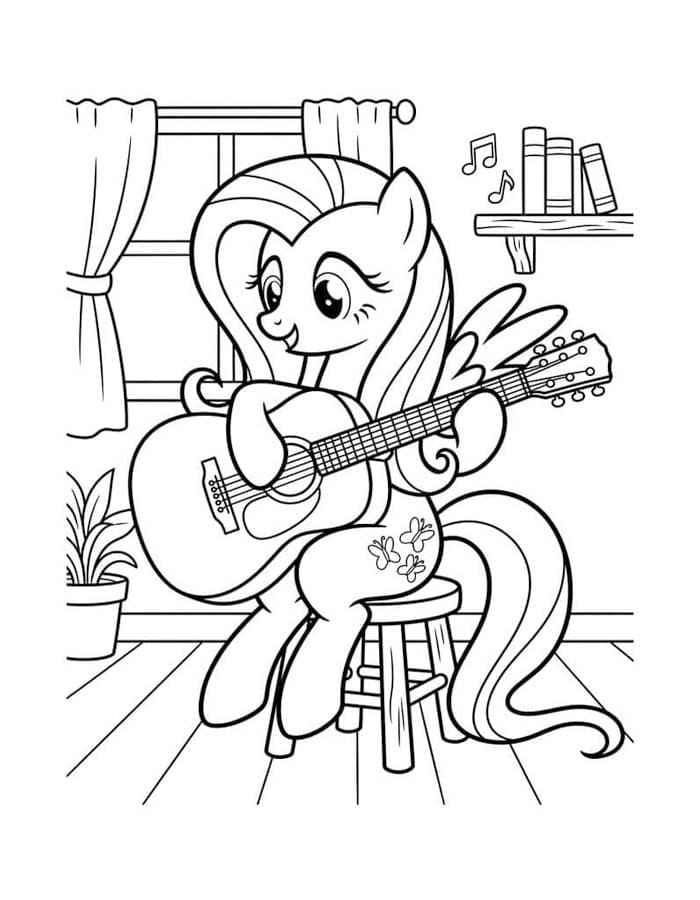 Temel Fluttershy Boyama Sayfası
