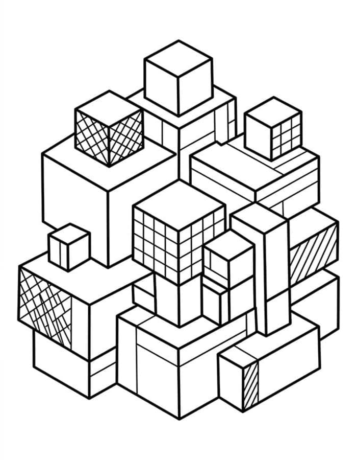 Temel Geometrik Boyama Sayfası