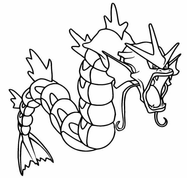 Temel Gyarados Boyama Sayfası