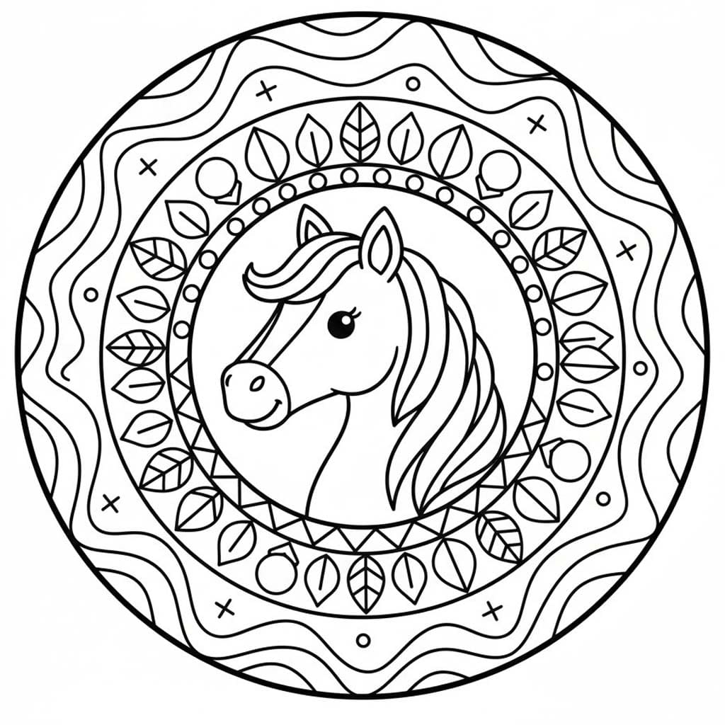 Temel Hayvan Mandala Boyama Sayfası