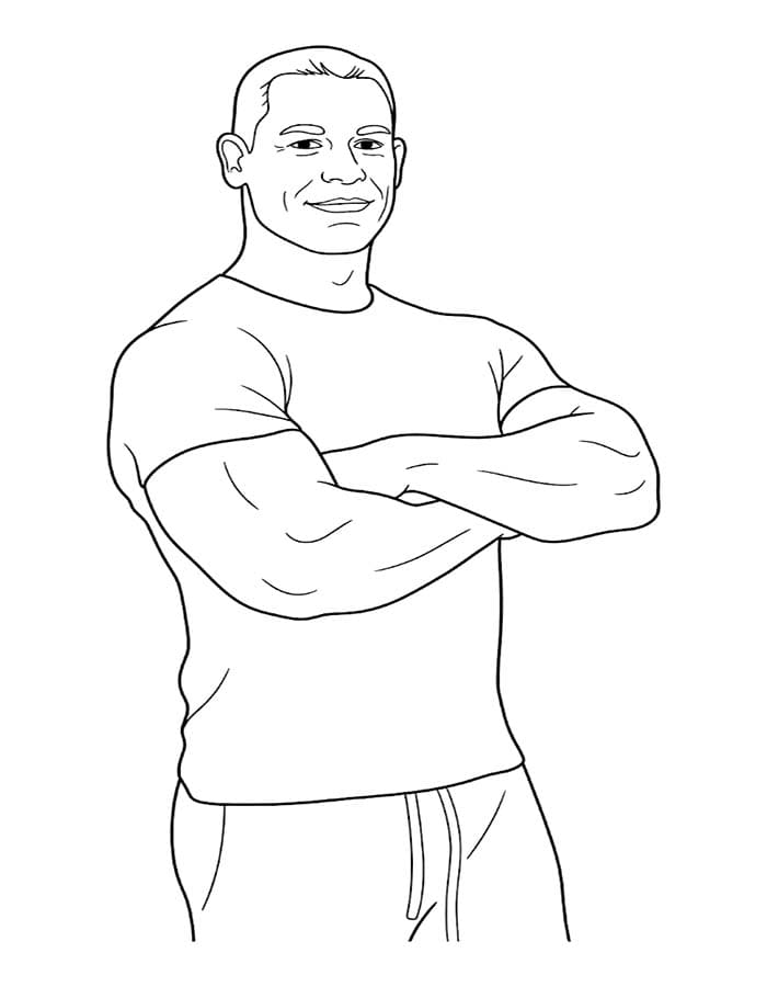 Temel John Cena Çizim Boyama Sayfası