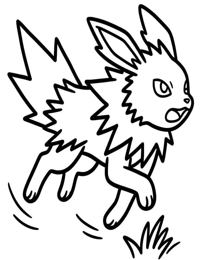 Temel Jolteon Çizim Boyama Sayfası