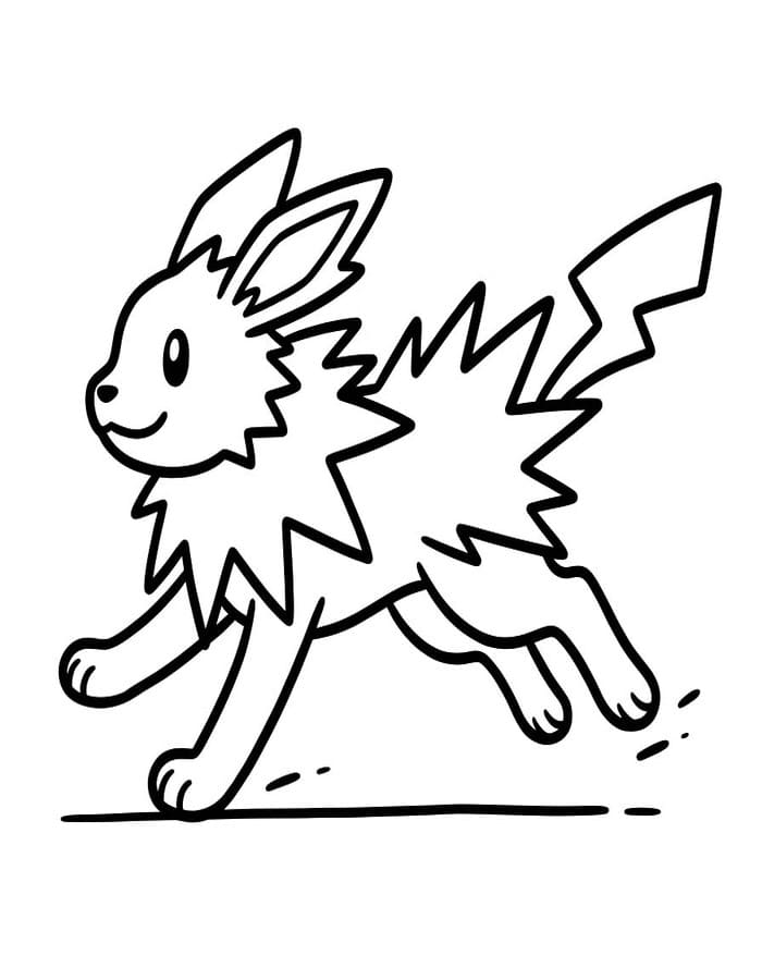 Temel Jolteon resim Boyama Sayfası