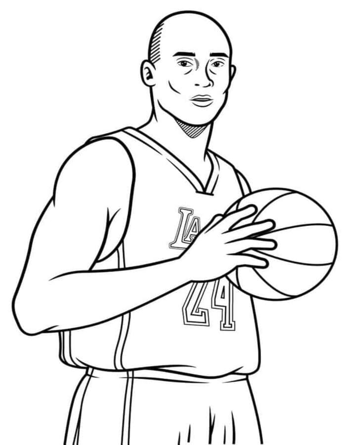 Temel Kobe Bryant Çizim Boyama Sayfası