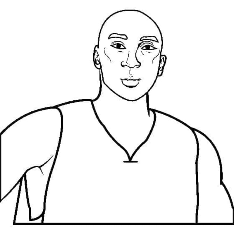 Temel Kobe Bryant resim Boyama Sayfası