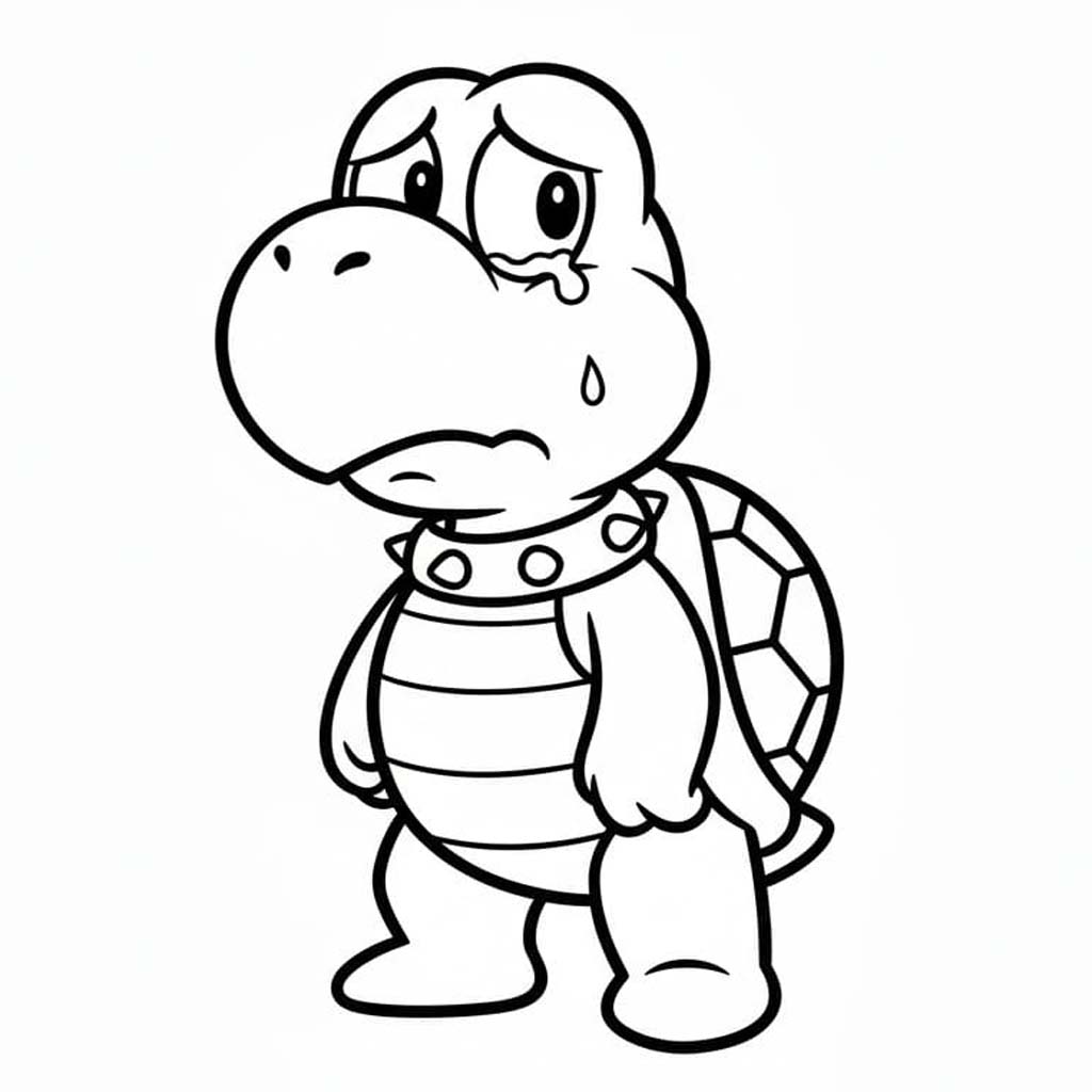 Temel Koopa Troopa Çizim Boyama Sayfası