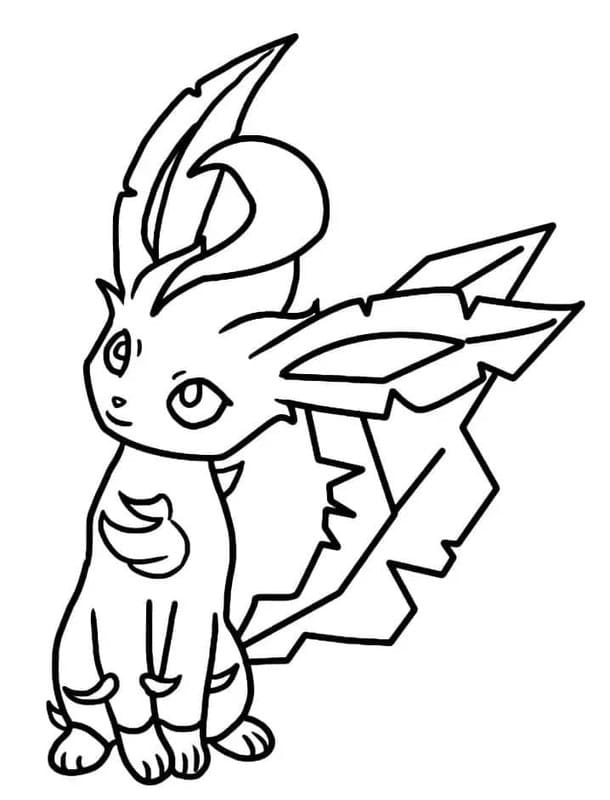 Temel Leafeon Çizim Boyama Sayfası