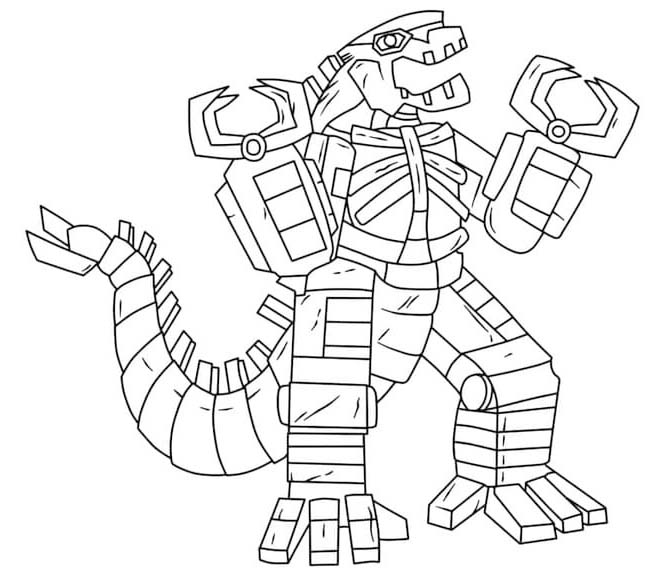 Temel Mechagodzilla Çizim Boyama Sayfası