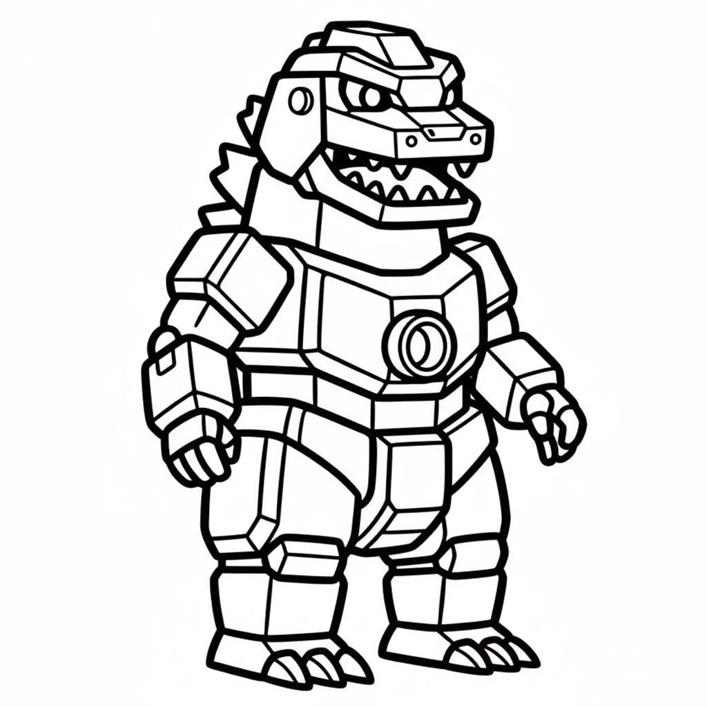 Temel Mechagodzilla resim Boyama Sayfası