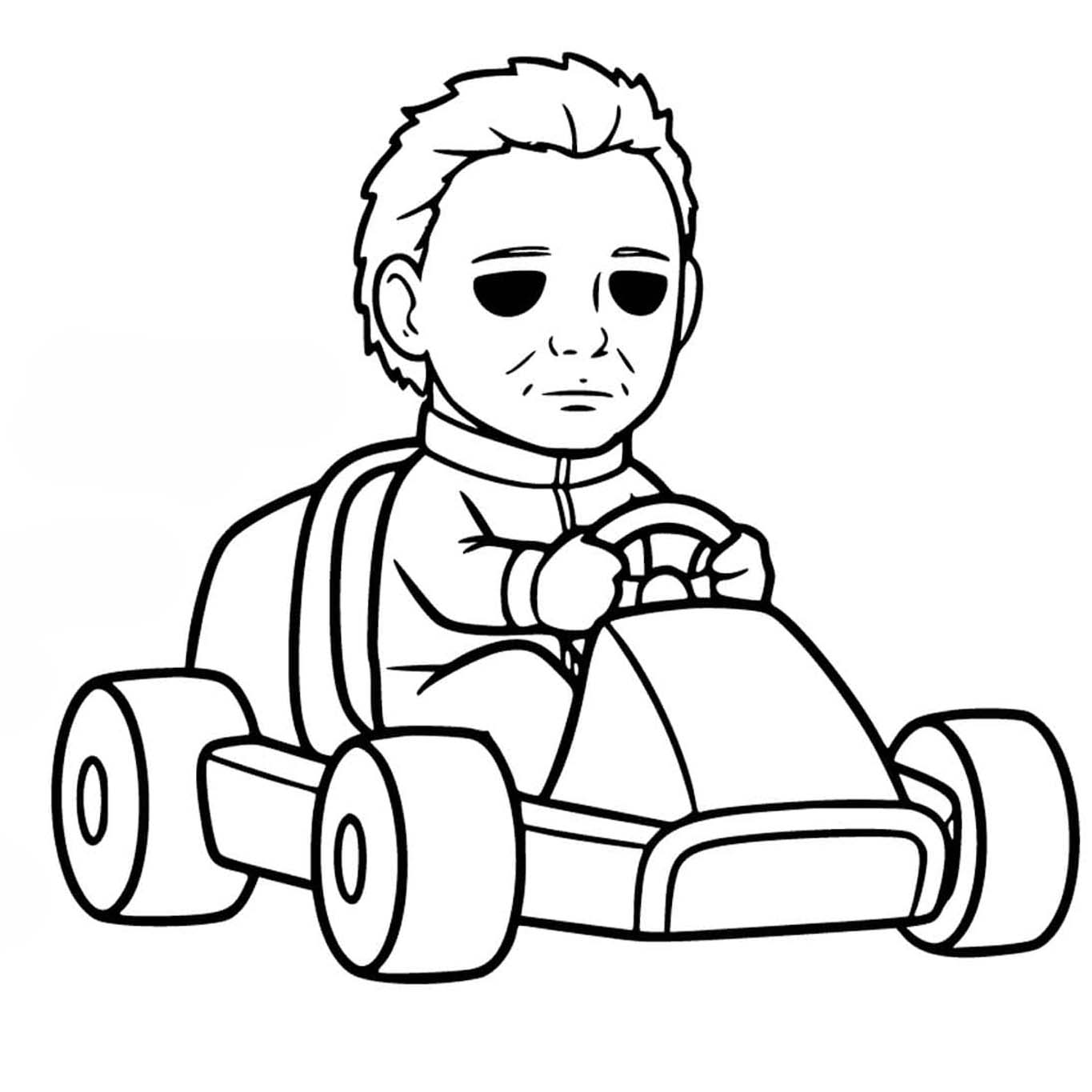 Temel Michael Myers resim Boyama Sayfası