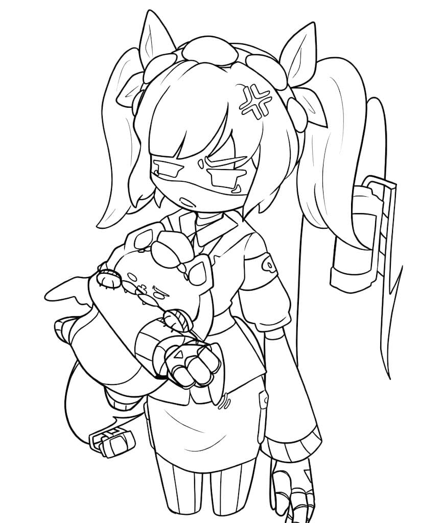 Temel Murder Drones Çizim Boyama Sayfası