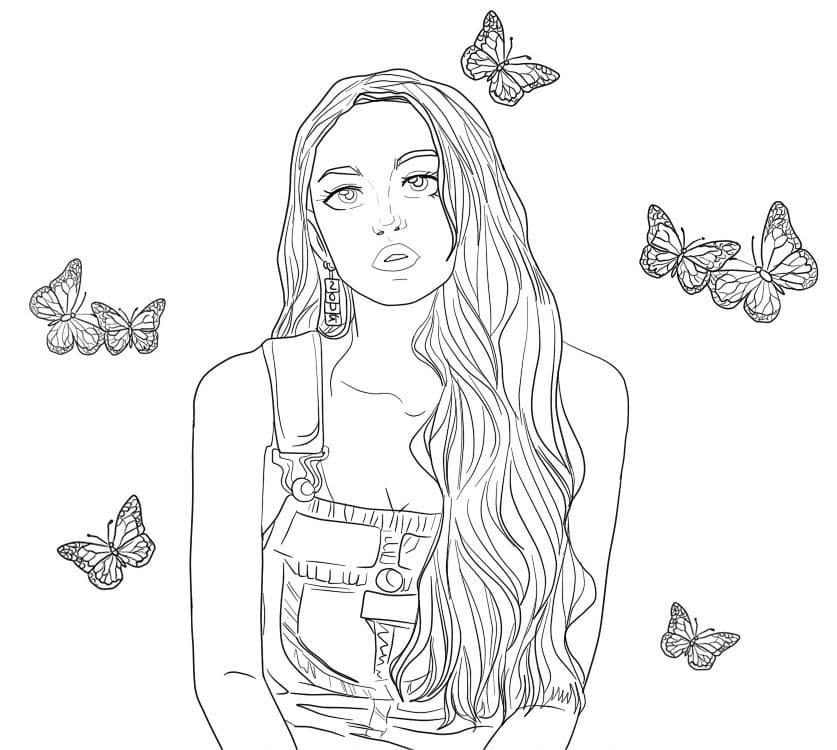 Temel Olivia Rodrigo Çizim Boyama Sayfası