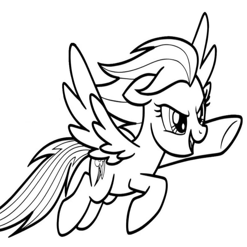 Temel Rainbow Dash Boyama Sayfası