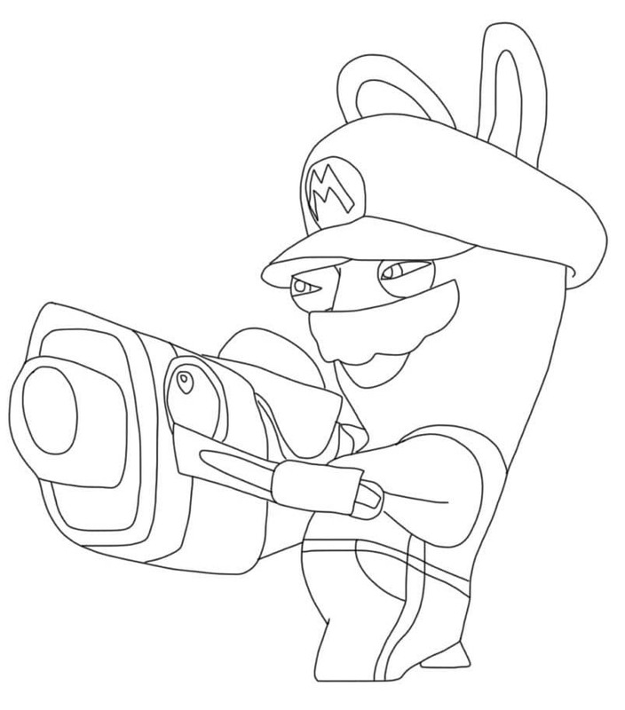 Temel Raving Rabbids resim Boyama Sayfası