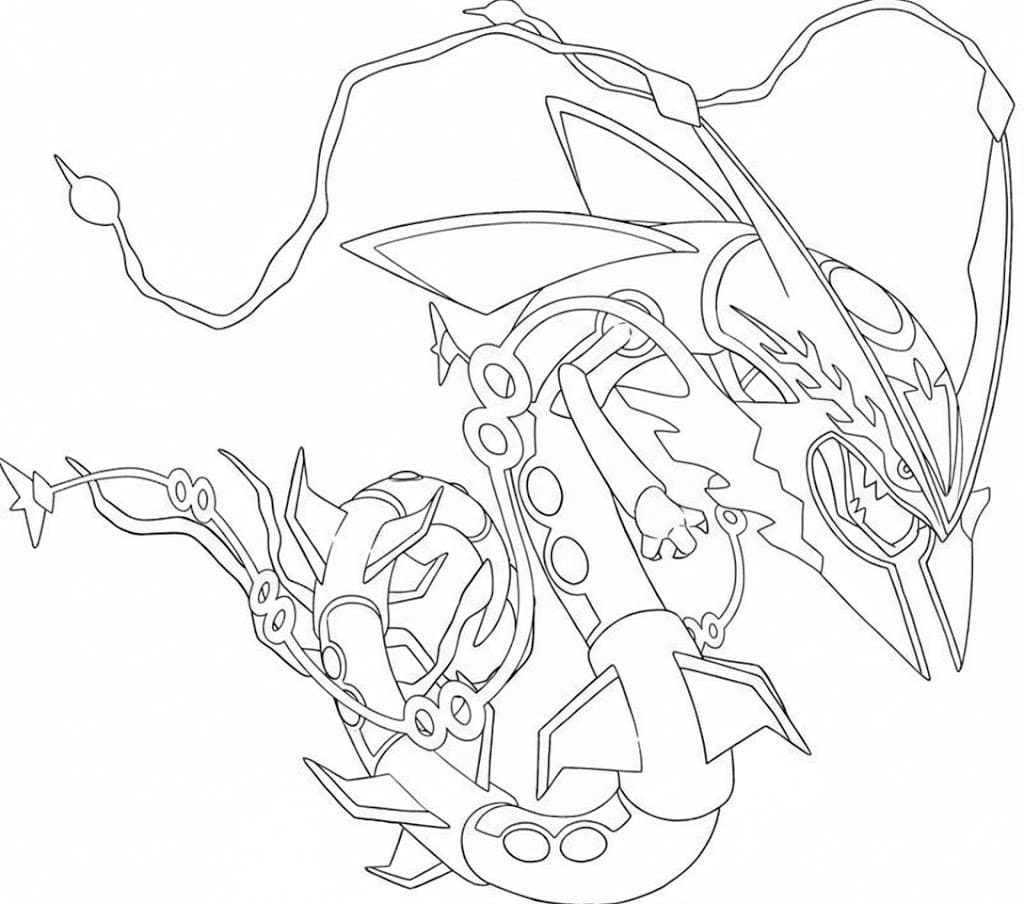 Temel Rayquaza Boyama Sayfası