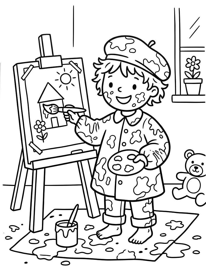 Temel Ressam Boyama Sayfası