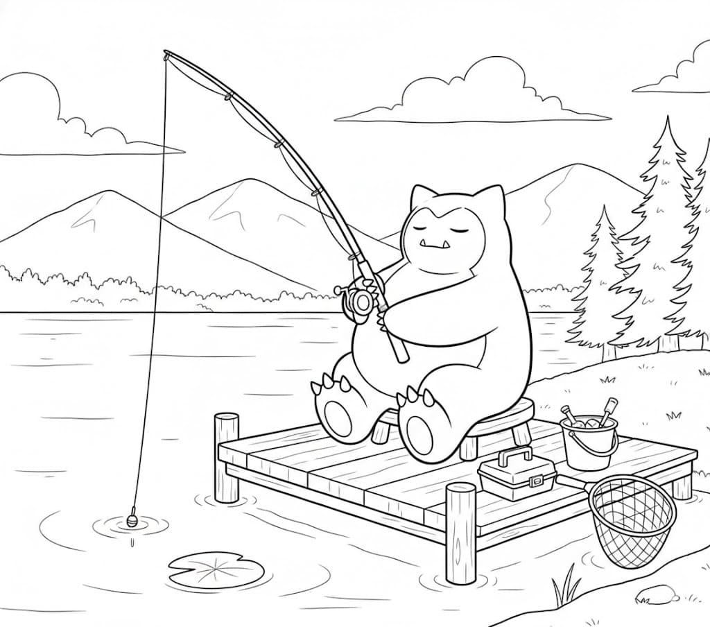 Temel Snorlax resim Boyama Sayfası