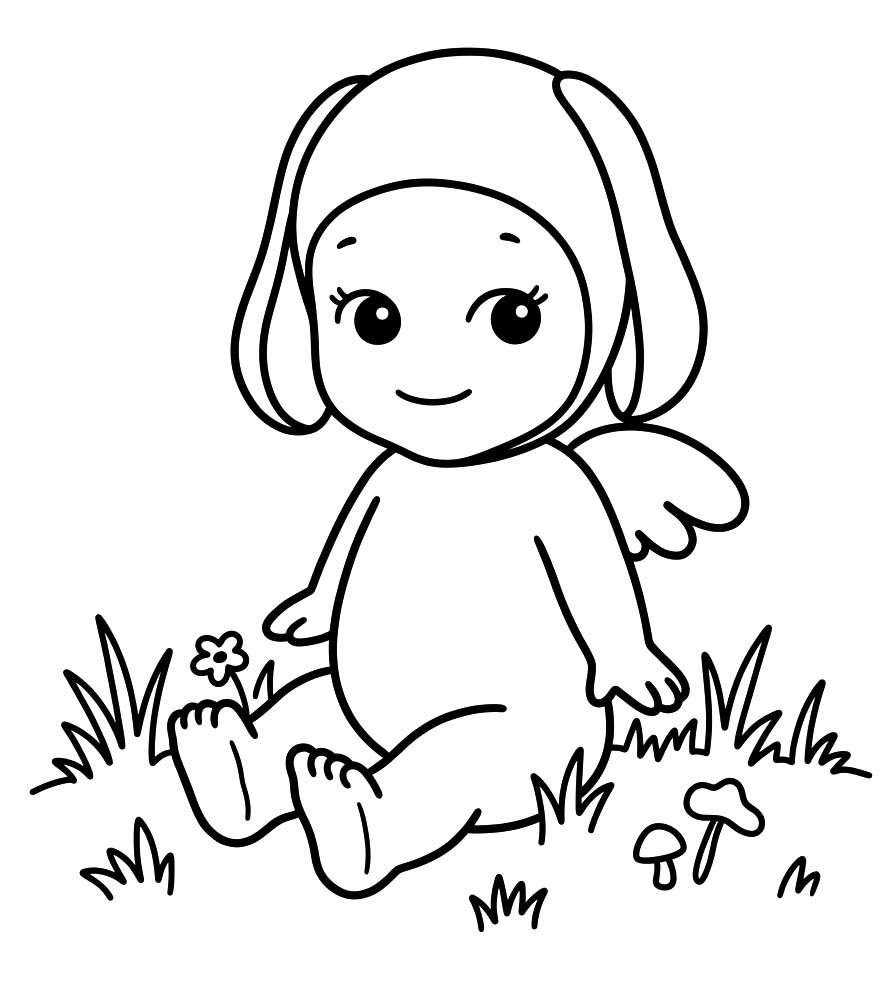 Temel Sonny Angel resim Boyama Sayfası