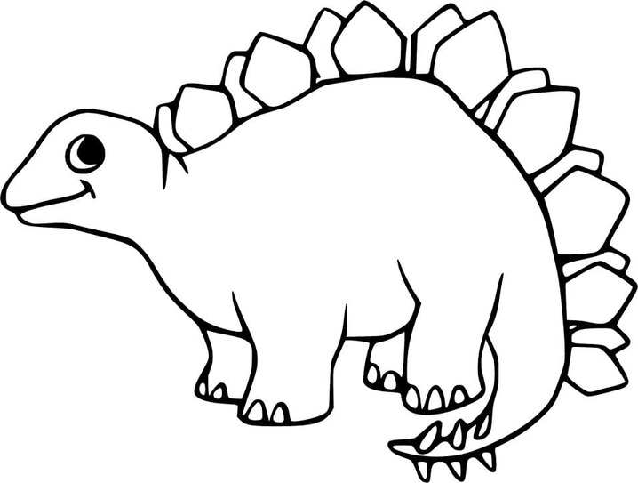 Temel Stegosaurus Boyama Sayfası