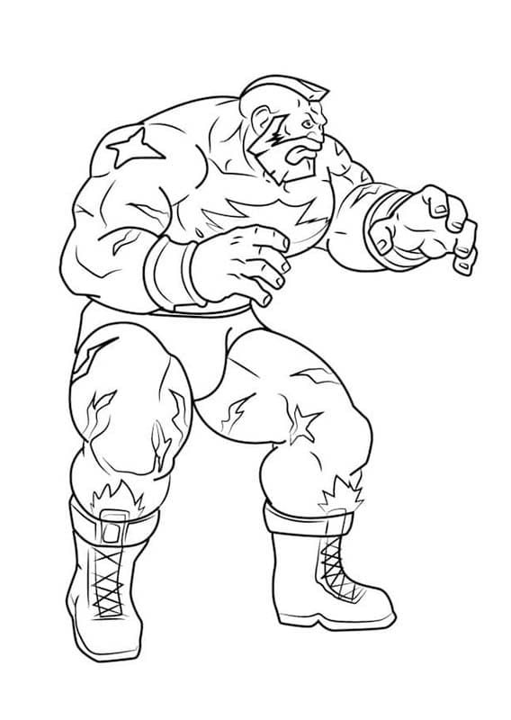 Temel Street Fighter resim Boyama Sayfası