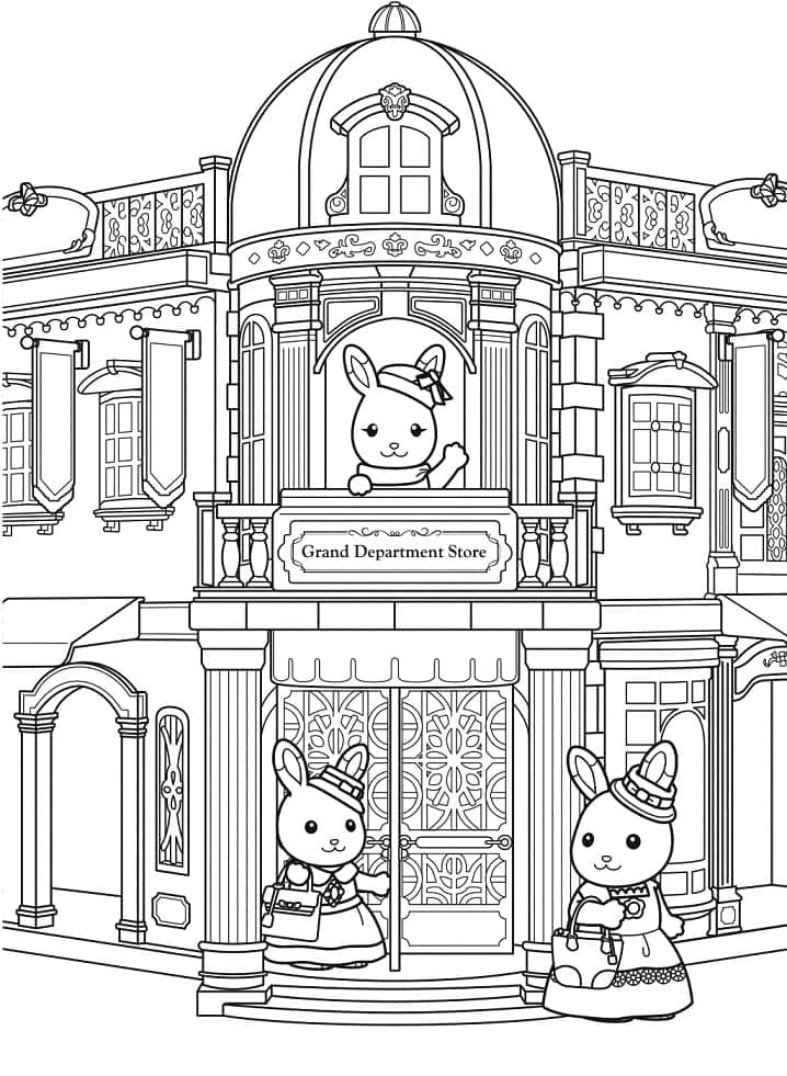 Temel Sylvanian Families Çizim Boyama Sayfası