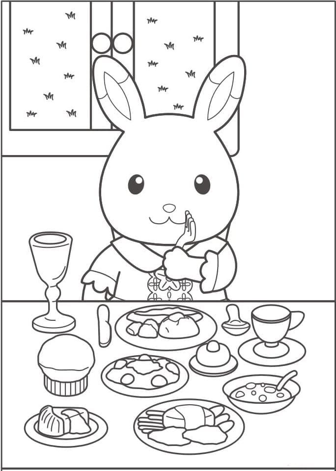 Temel Sylvanian Families resim Boyama Sayfası