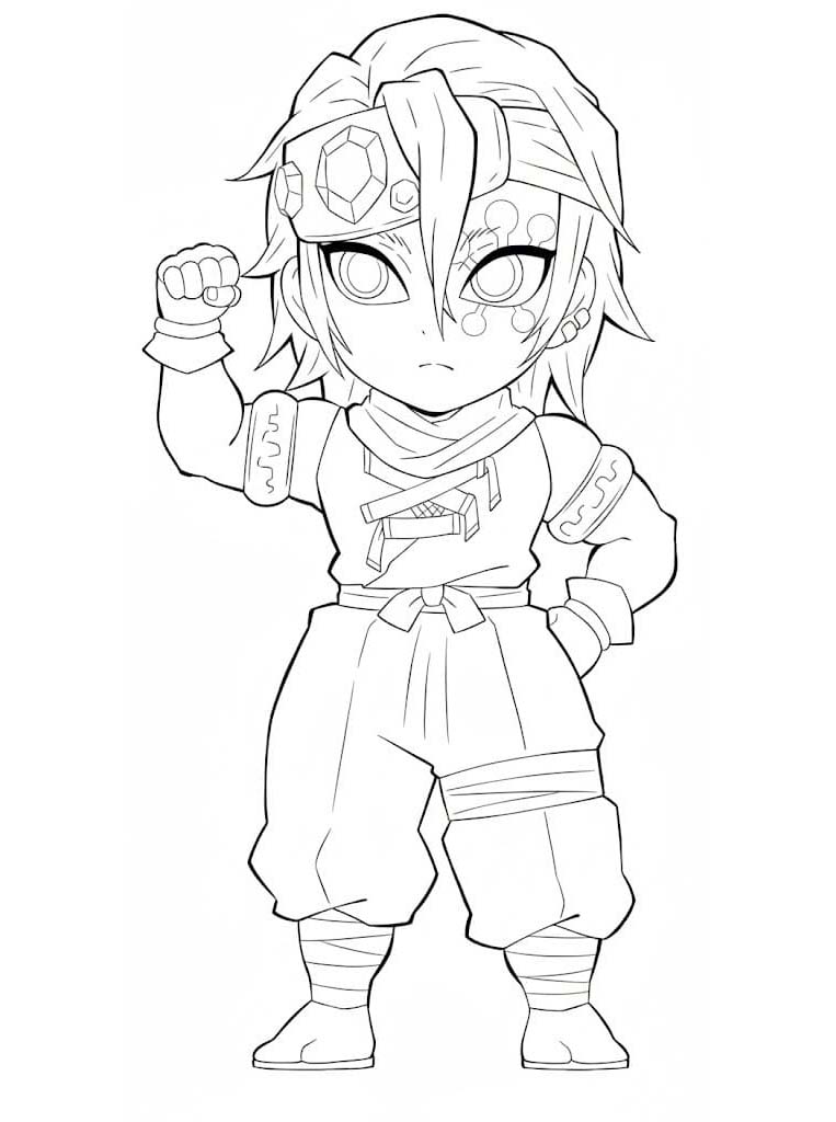 Temel Tengen Uzui Çizim Boyama Sayfası