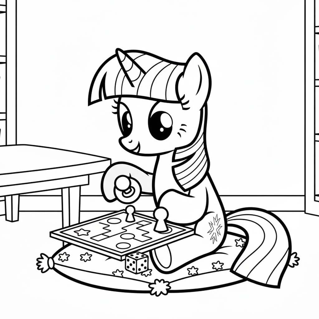 Temel Twilight Sparkle Çizim Boyama Sayfası