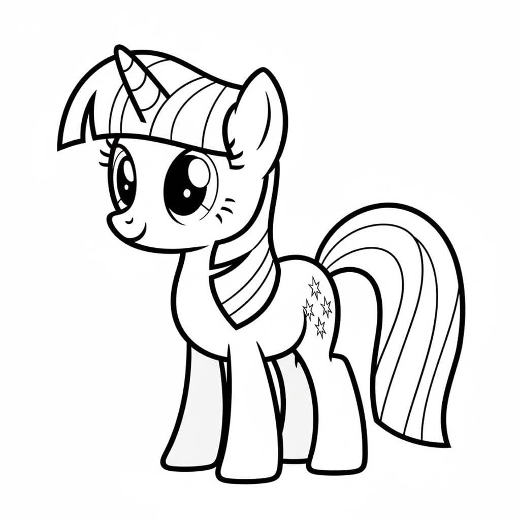 Temel Twilight Sparkle resim Boyama Sayfası