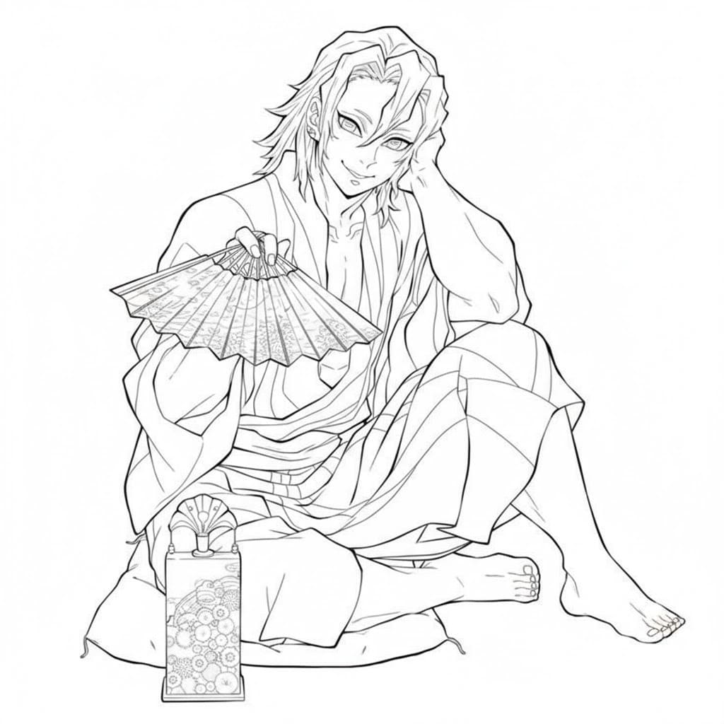 Tengen Uzui Çizim Boyama Sayfası