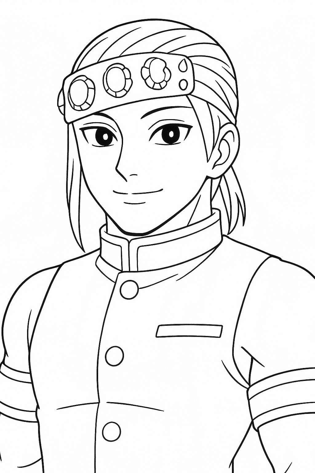 Tengen Uzui ücretsiz Boyama Sayfası