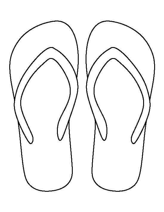 Terlik çocuklar için temel Boyama Sayfası