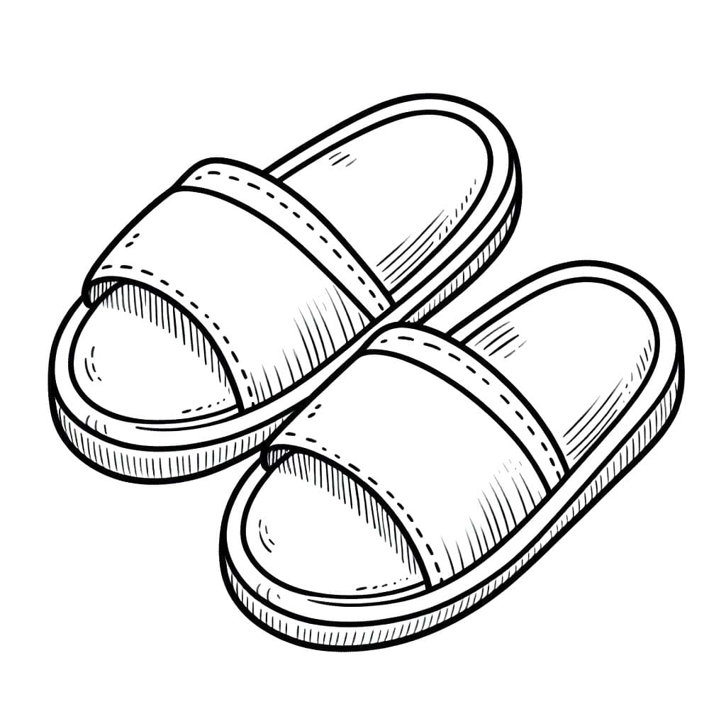 Terlik çocuklar için yazdırılabilir Boyama Sayfası