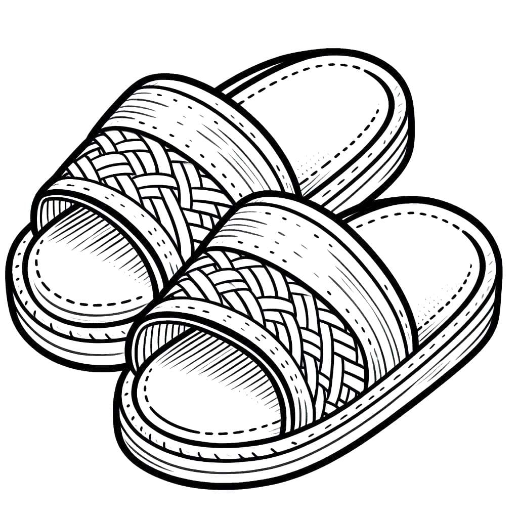 Terlik çocuklar için Boyama Sayfası