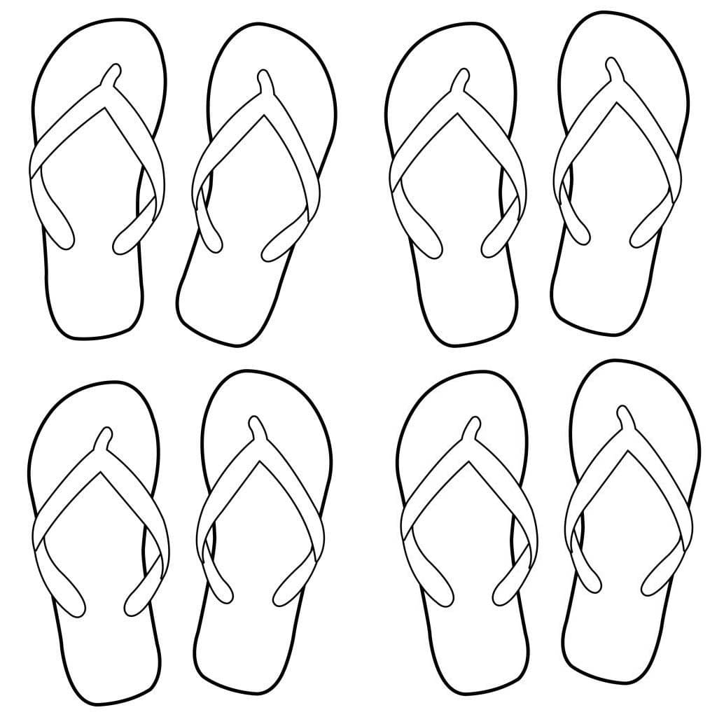 Terlik görüntü Boyama Sayfası