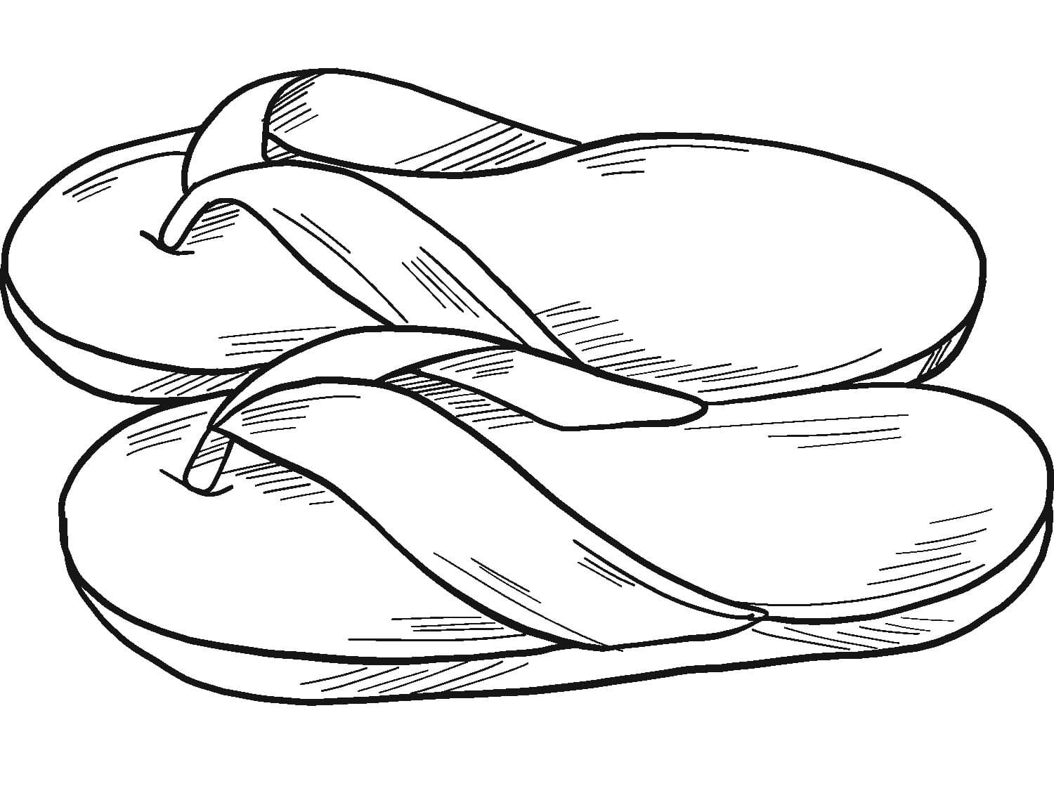 Terlik yazdırılabilir Boyama Sayfası