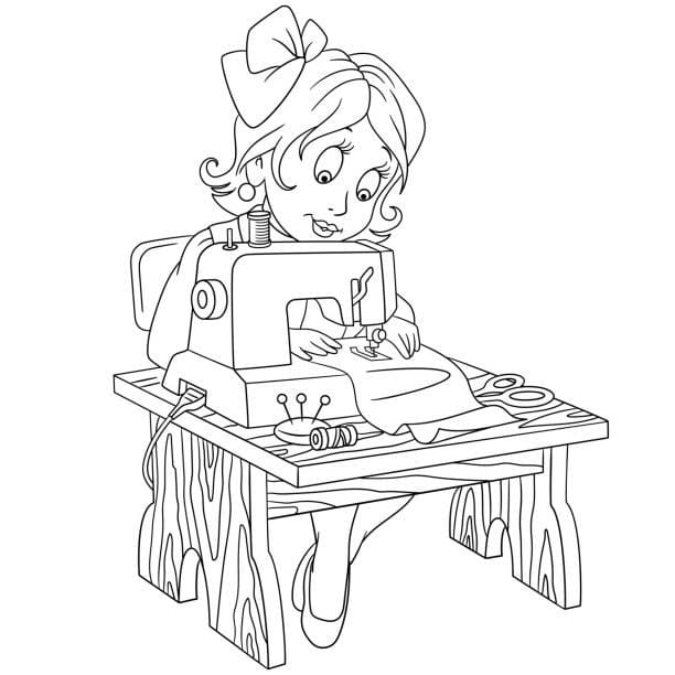 Terzi çocuklar için Boyama Sayfası