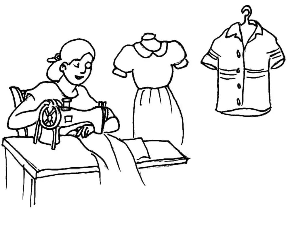 Terzi yazdırılabilir çizim Boyama Sayfası