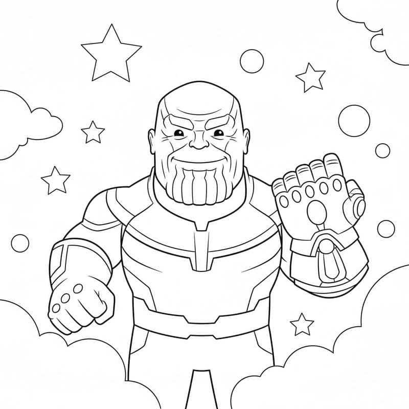Thanos Basit Boyama Sayfası
