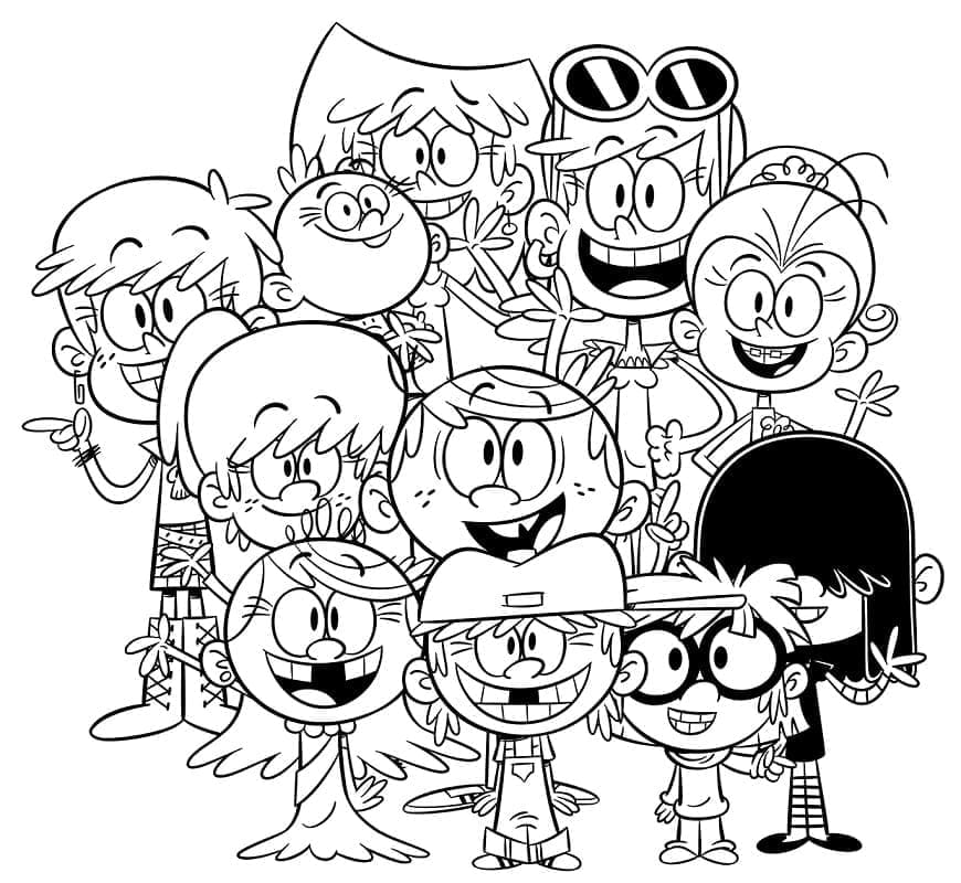 The Loud House Ta karakterler Boyama Sayfası