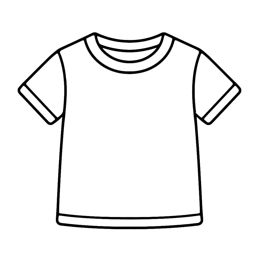 Tişört Basit Boyama Sayfası