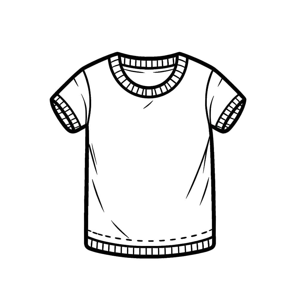 Tişört Kolay Boyama Sayfası