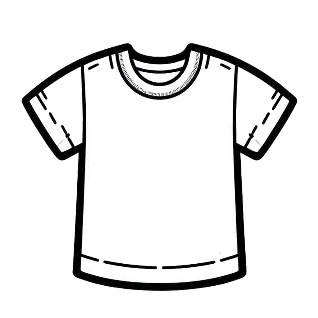 Tişört Ücretsiz yazdırılabilir Boyama Sayfası