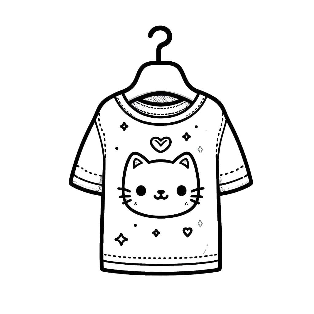 Tişört Ücretsiz Boyama Sayfası