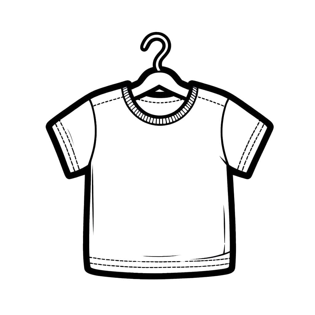 Tişört yazdırılabilir Boyama Sayfası