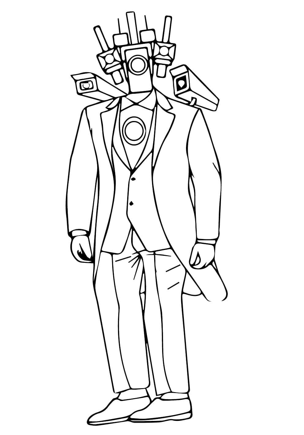 Titan Cameraman Ücretsiz Yazdırılabilir Boyama Sayfası