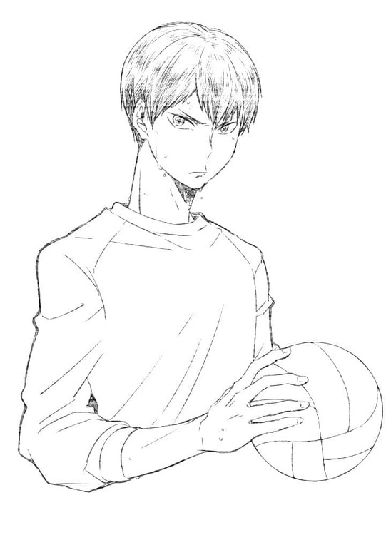 Tobio Kageyama'nın çizimi Boyama Sayfası