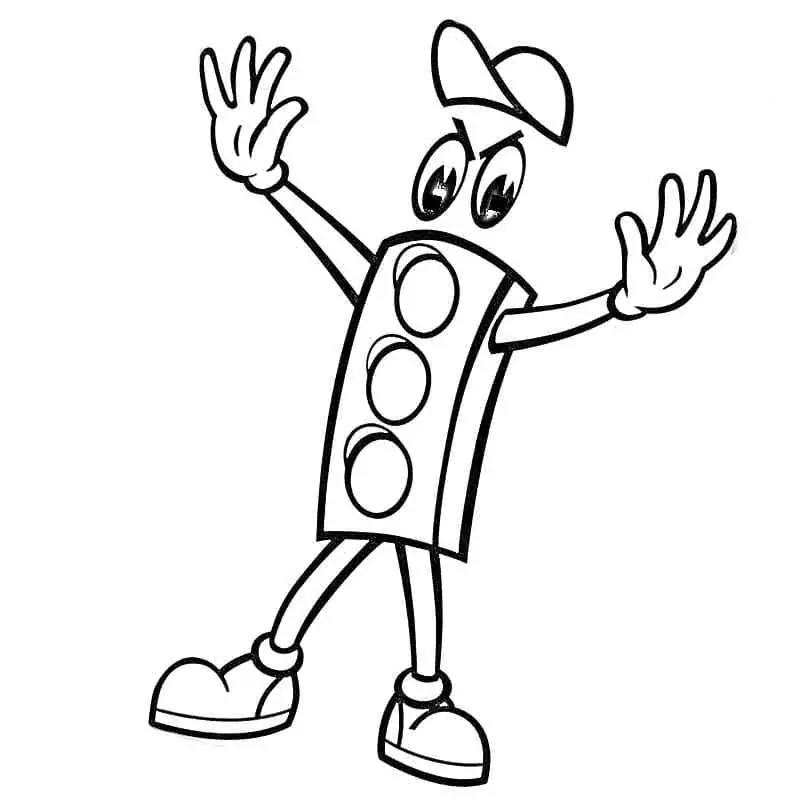 Trafik ışıkları 4 Boyama Sayfası