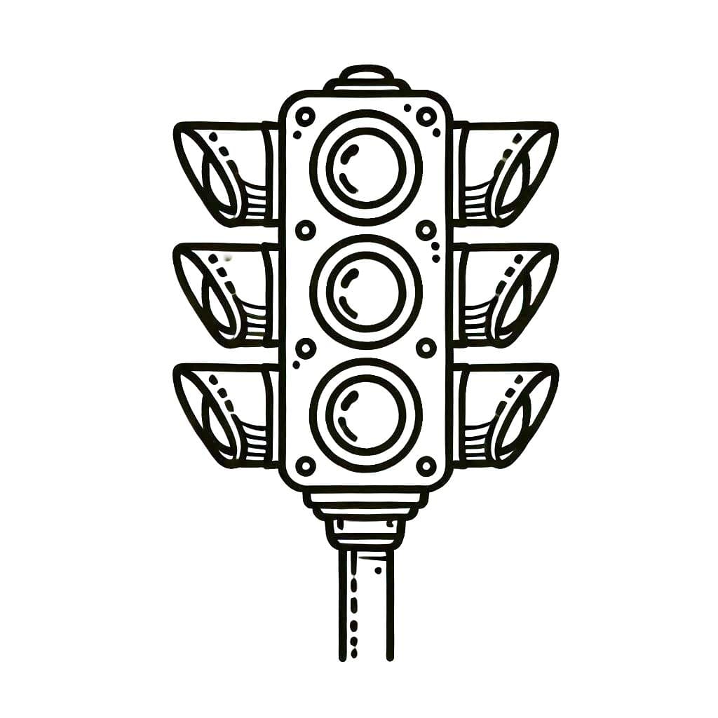 Trafik ışıkları 5 Boyama Sayfası