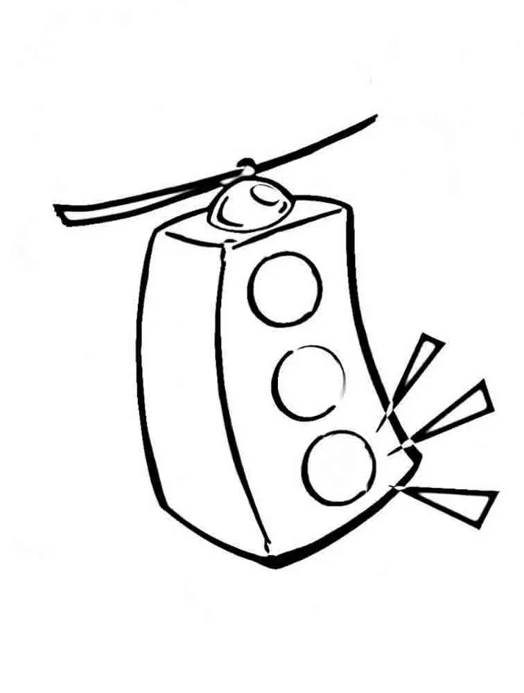 Trafik ışıkları temel Boyama Sayfası